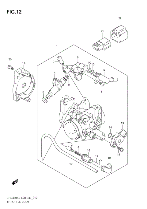 THROTTLE BODY (MODEL K6/K7/K8)