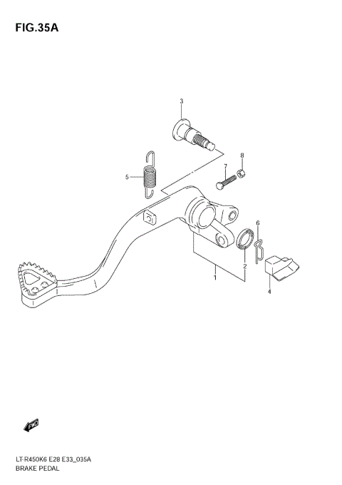 BRAKE PEDAL (MODEL K9)