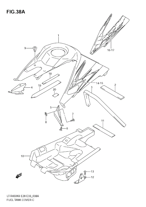 FUEL TANK COVER (MODEL K8)
