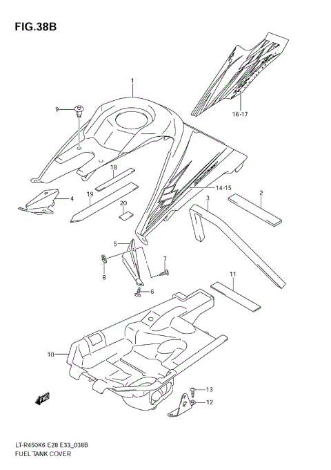 FUEL TANK COVER (MODEL K9)