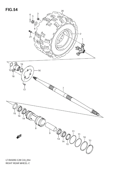 RIGHT REAR WHEEL (MODEL K6/K7)