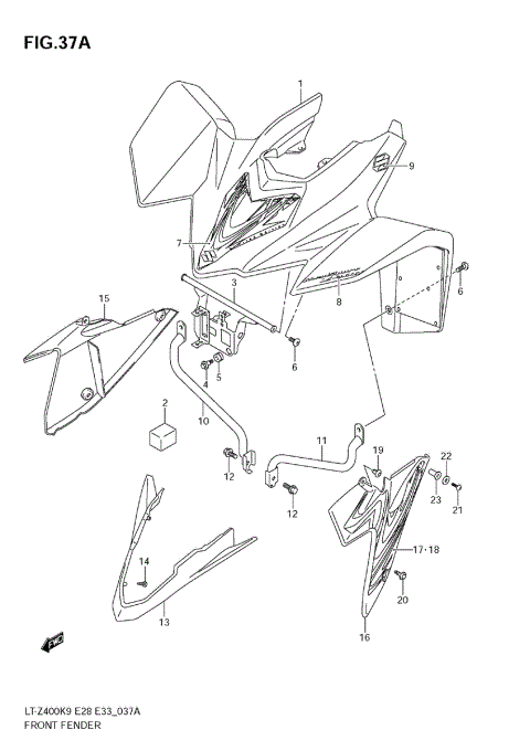 FRONT FENDER (LT-Z400Z)