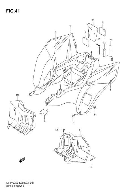 REAR FENDER (LT-Z400)
