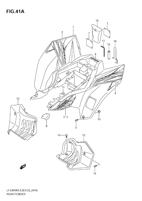 REAR FENDER (LT-Z400Z)