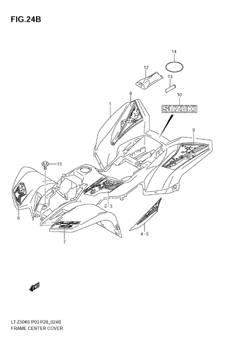 FRAME CENTER COVER (LT-Z50ZK9 E3)