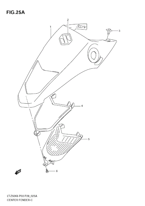 CENTER FENDER (MODEL K7/K8/K9)