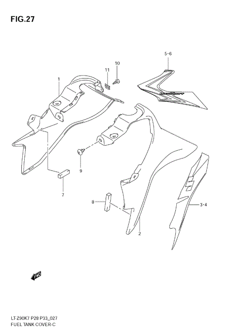 FUEL TANK COVER (MODEL K7/K8)