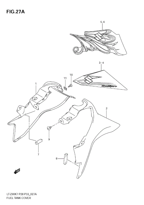 FUEL TANK COVER (MODEL K9)