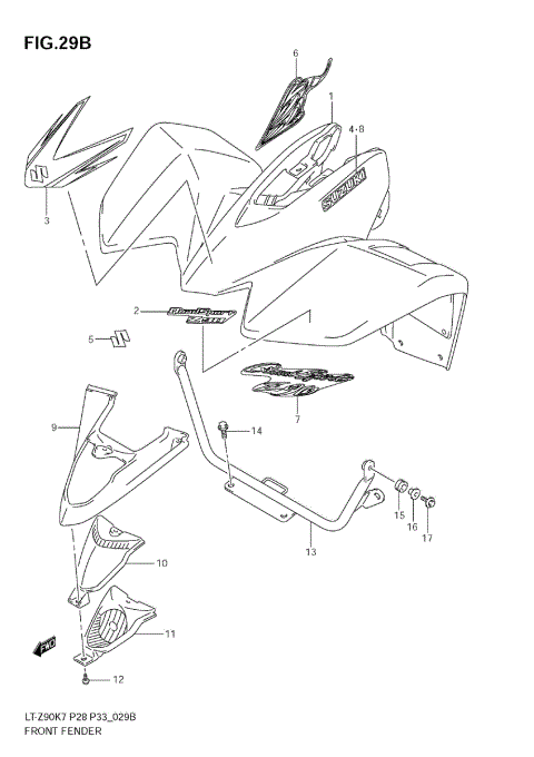 FRONT FENDER (MODEL K9)