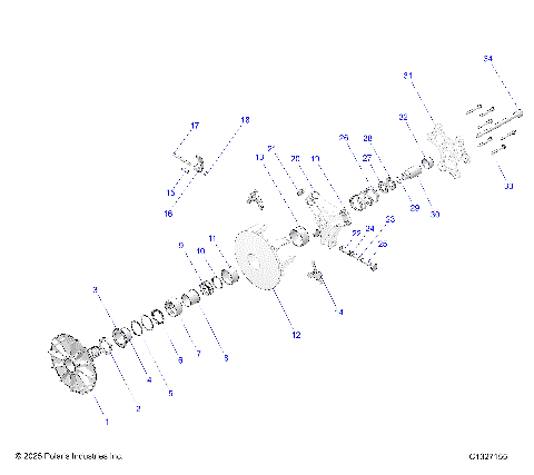 DRIVE TRAIN, PRIMARY CLUTCH - A26SED57C1 (C1327155)