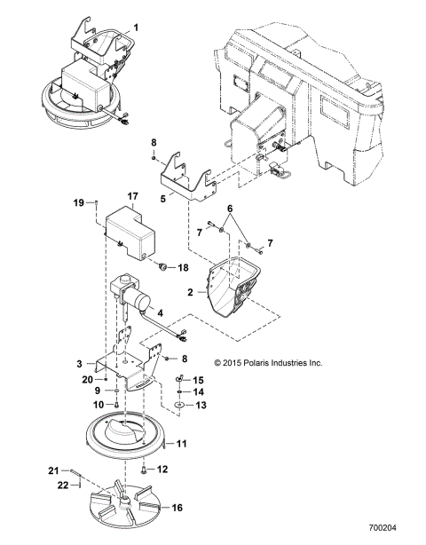 SAND/SALT SPREADER, CHUTE