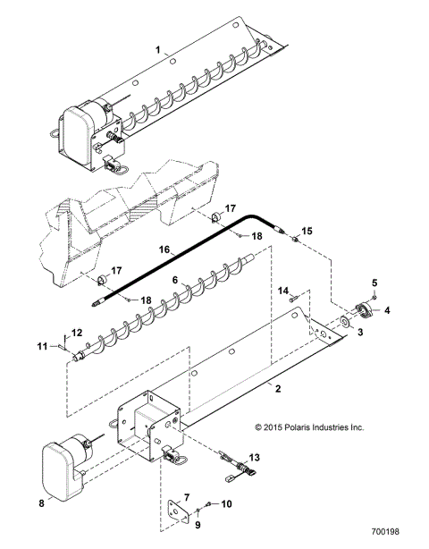 SAND/SALT SPREADER, MAIN FRAME