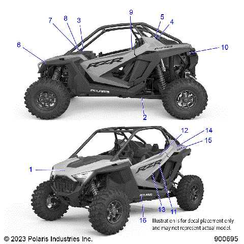BODY, DECALS - Z24RAE92AG/BG (900574)