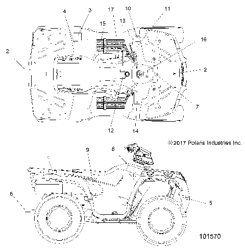 BODY, DECALS - A19SHD57B9/E57BJ/E57BW (101570)