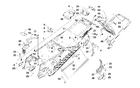 TUNNEL, REAR BUMPER, AND SNOWFLAP ASSEMBLY [101869]