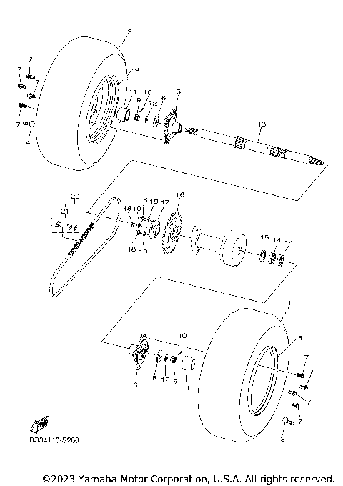 REAR AXLE & WHEEL