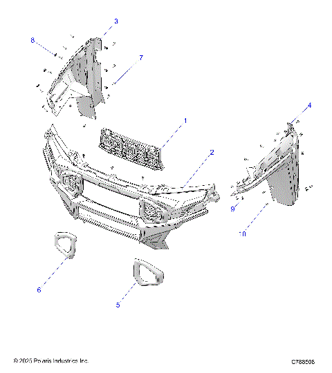 BODY, FRONT FASCIA, GRILLE, & FLARES - R26X6N1RBB (C788508)