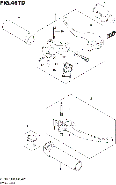 HANDLE LEVER (VL1500TL9 E33)