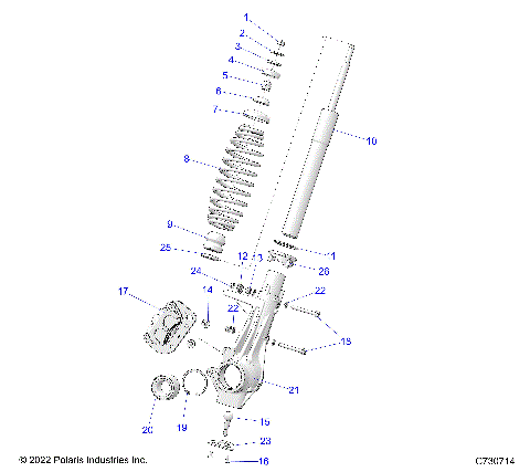 SUSPENSION, FRONT STRUT - R25CDA57A1 (C730714)