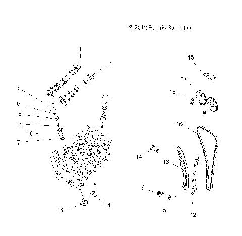 ENGINE, VALVES and CAMSHAFTS - R13UH88/UH9E ALL OPTIONS (49RGRVALVECAM13900XP)