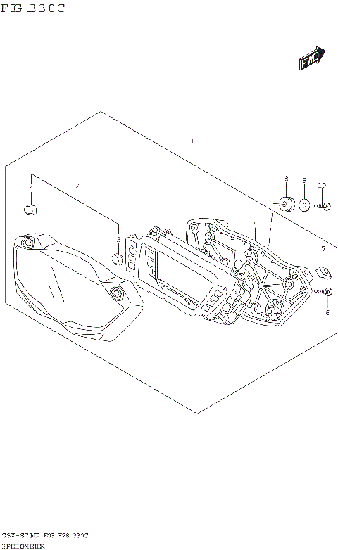 SPEEDOMETER (GSX-S750,GSX-S750Z:E03,E33)