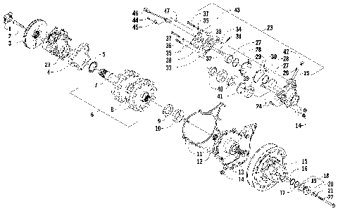 DRIVE TRAIN SHAFT AND BRAKE ASSEMBLIES [90083]