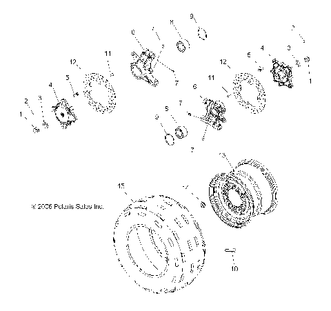 WHEEL, REAR and HUB, REAR - A07LB27FA/LH27FB (49ATVWHEELREAR07HAWKI)