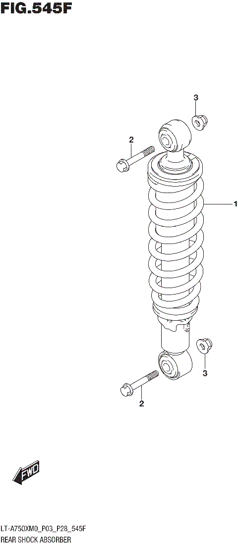 REAR SHOCK ABSORBER (LT-A750XPM0 P33)