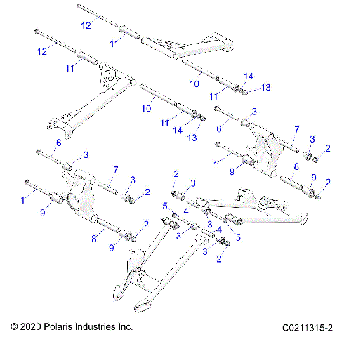 SUSPENSION, REAR CONTROL ARM MOUNTING - A20SXA85A1/A7/CA1/CA7/E85A9/AF/AP/CA9/CAF/CAP/V85AP/CAP (C0211315-2)