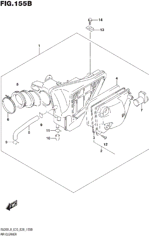 AIR CLEANER (RV200L8 E28)