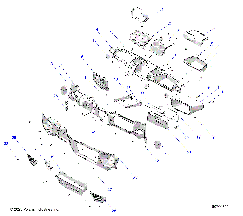 BODY, DASH - R25RSF99AY/AL (S0706755-1)