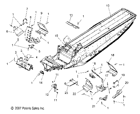 CHASSIS, FRONT - S08PR7FS/FE (49SNOWCHASSISFRT08SBTRBO)
