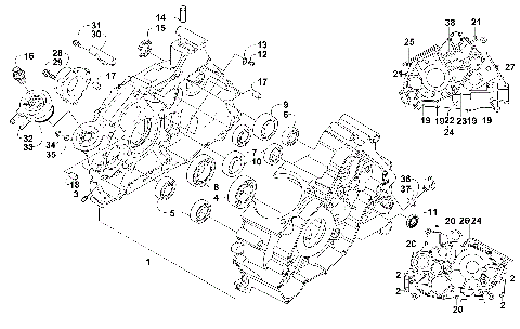 CRANKCASE ASSEMBLY (VIN: 4UF07MPV97T330001 and above) [87249]