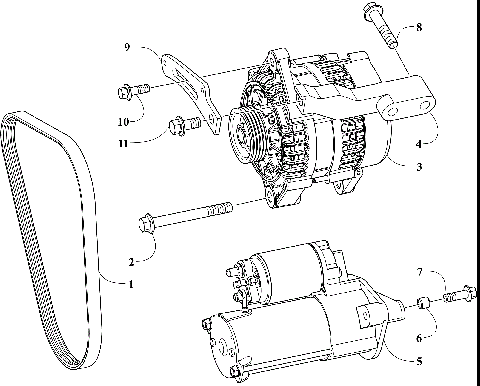 STARTER AND ALTERNATOR ASSEMBLY [302892]
