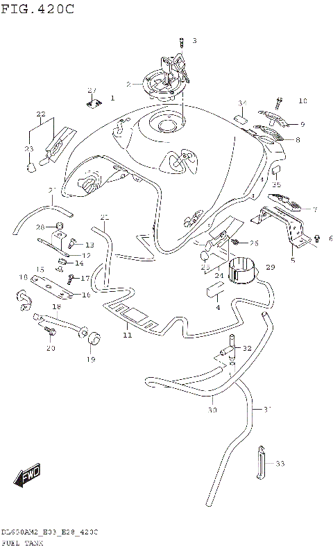FUEL TANK (DL650AM2 E33)