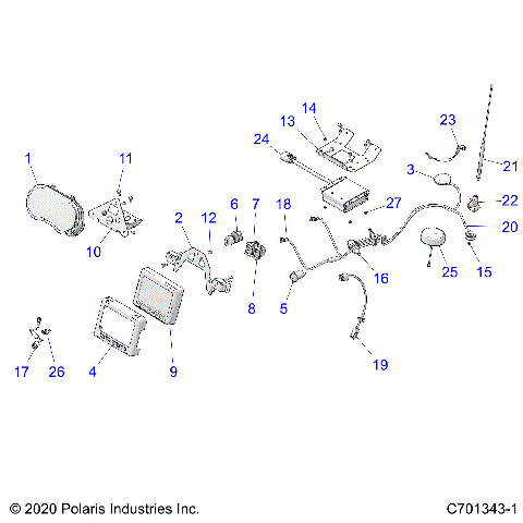 ELECTRICAL, DASH INSTRUMENTS AND CONTROLS - Z21NAK99AG/AP/BG/BP (C701343-1)