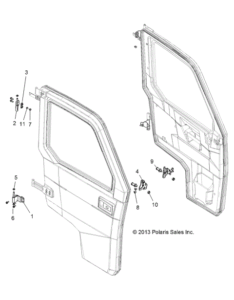BODY, DOOR MOUNTING