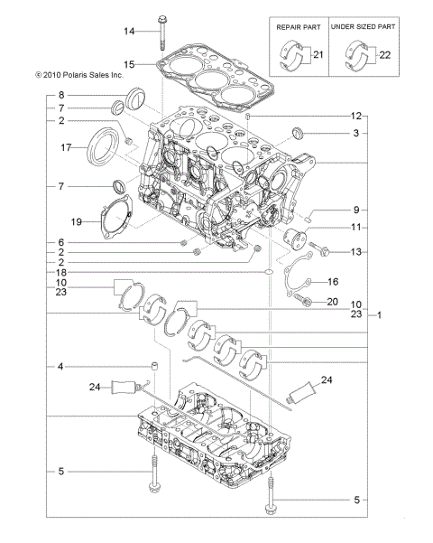 ENGINE, CYLINDER BLOCK