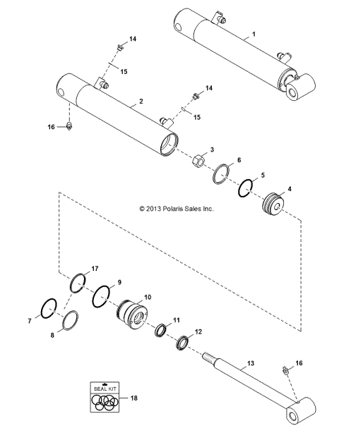 HYDRAULICS, TILT CYLINDER