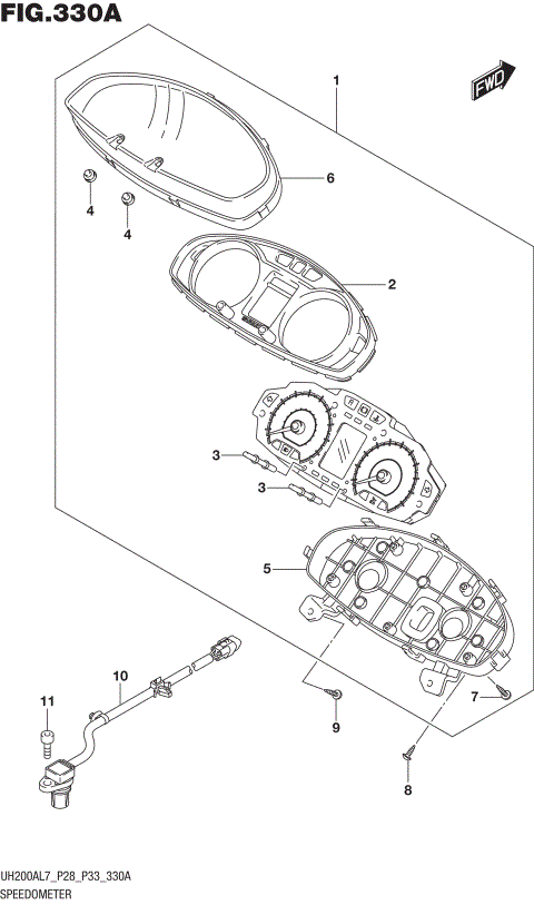 SPEEDOMETER (UH200AL7 P28)