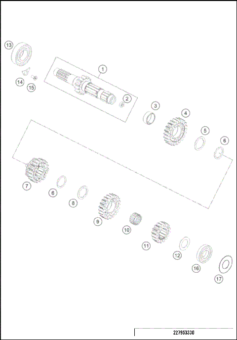 TRANSMISSION I - MAIN SHAFT