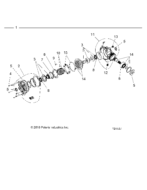 DRIVE TRAIN, FRONT GEARCASE INTERNALS - A24SGS95CT/S95FT/ET (101537)