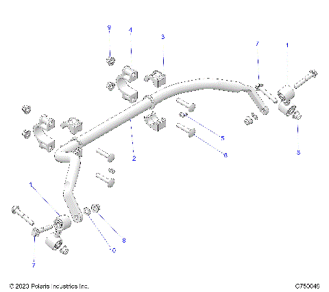 SUSPENSION, REAR STABILIZER BAR - G25GXP99 (C750049)