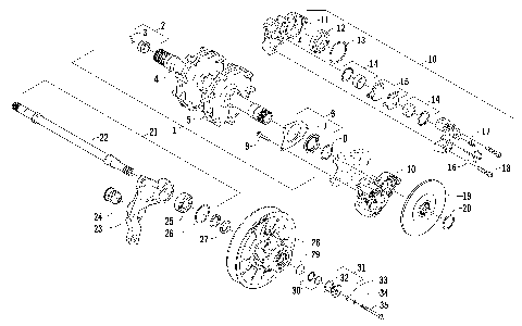 DRIVE TRAIN SHAFTS AND BRAKE ASSEMBLIES [98486]