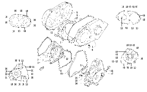 CLUTCH/V-BELT/MAGNETO COVER ASSEMBLY [85573]