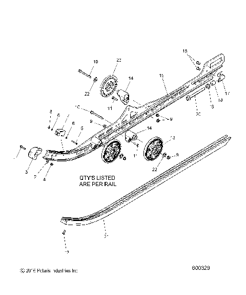 SUSPENSION, RAIL ASM. - S19DCH8PS ALL OPTIONS (600329)