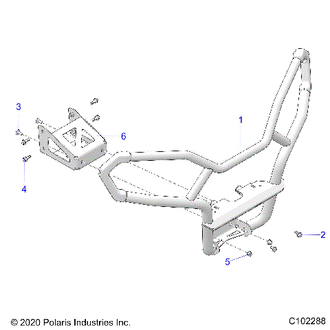 BODY, FRONT BUMPER, TRAIL - A24SEE57A1/A3/A6/A9/B1/B3/B6/B9 (C102288)