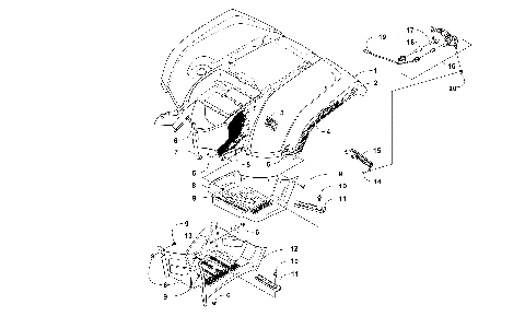 REAR BODY PANEL AND FOOTWELL ASSEMBLIES [301080]