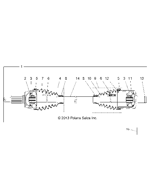 DRIVE TRAIN, FRONT DRIVE SHAFT - R14TH90FX (49RGRSHAFTDRV14900D)