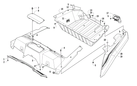 CARGO BOX AND TAILLIGHT ASSEMBLY